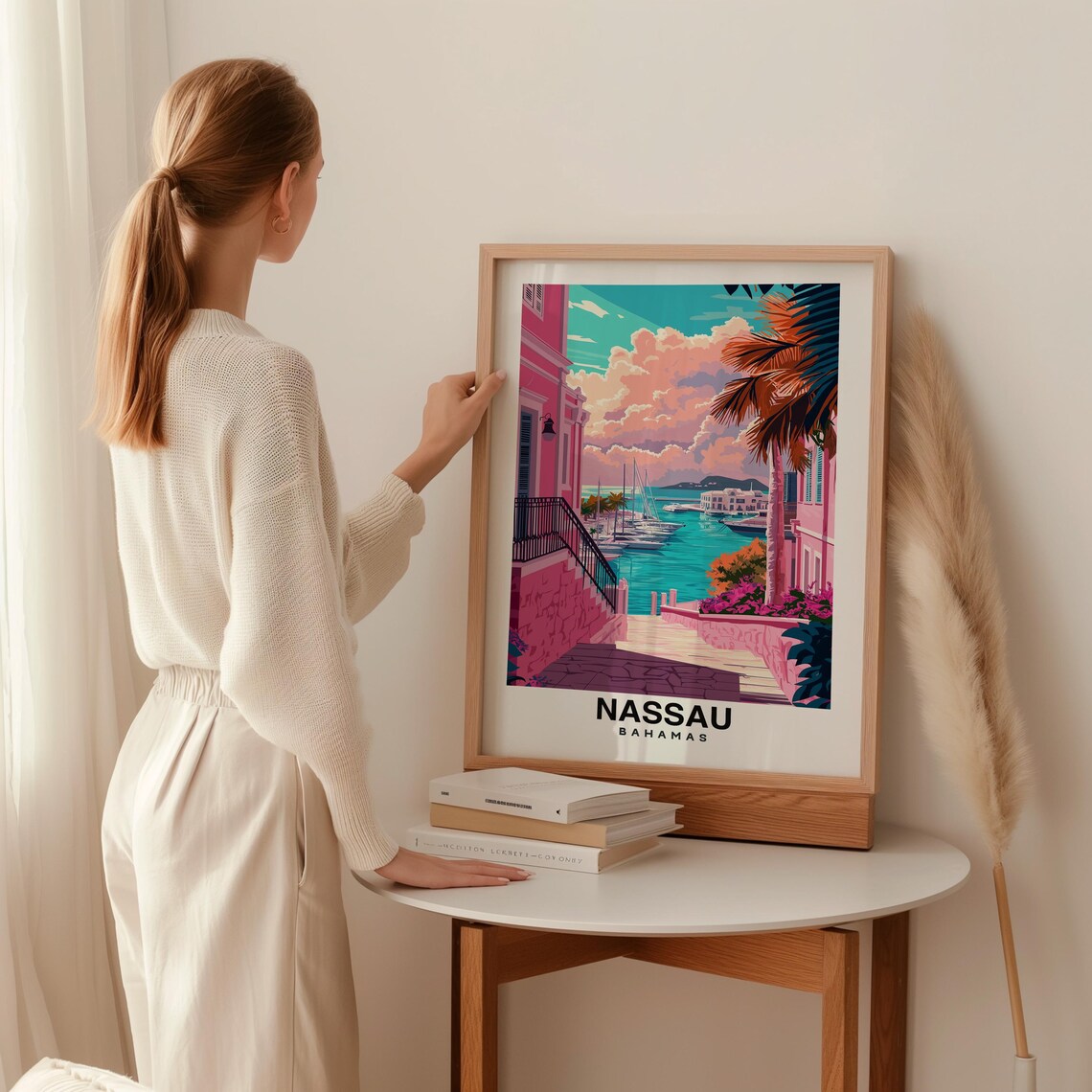 Nassau Travel Print Nassau Bahamas Travel Gift City Poster Wedding Gift Birthday Present Bahamas Culture - Image 2
