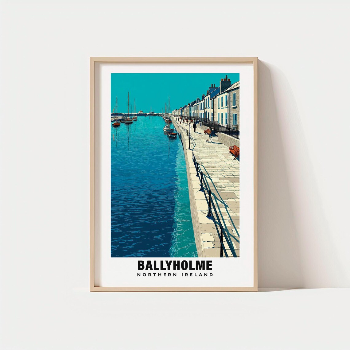 Ballyholme Northern Ireland Seafront Marina Promenade Poster