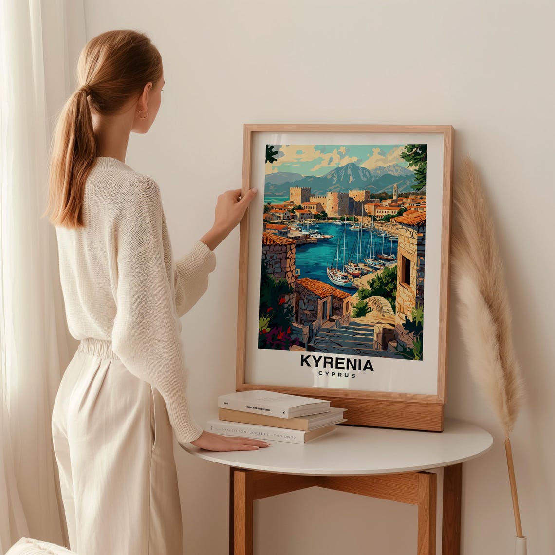 Kyrenia Travel Print Kyrenia Cyprus Travel Gift City Poster Wedding Gift Birthday Present Greek Culture - Image 2