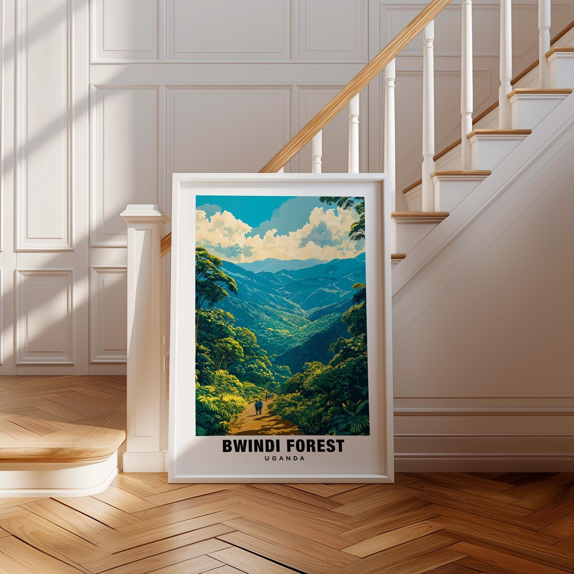 Bwindi Impenetrable Forest Uganda Lush Rainforest Trail Travel Poster