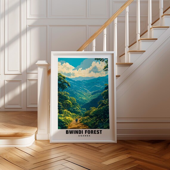 Bwindi Impenetrable Forest Uganda Lush Rainforest Trail Travel Poster