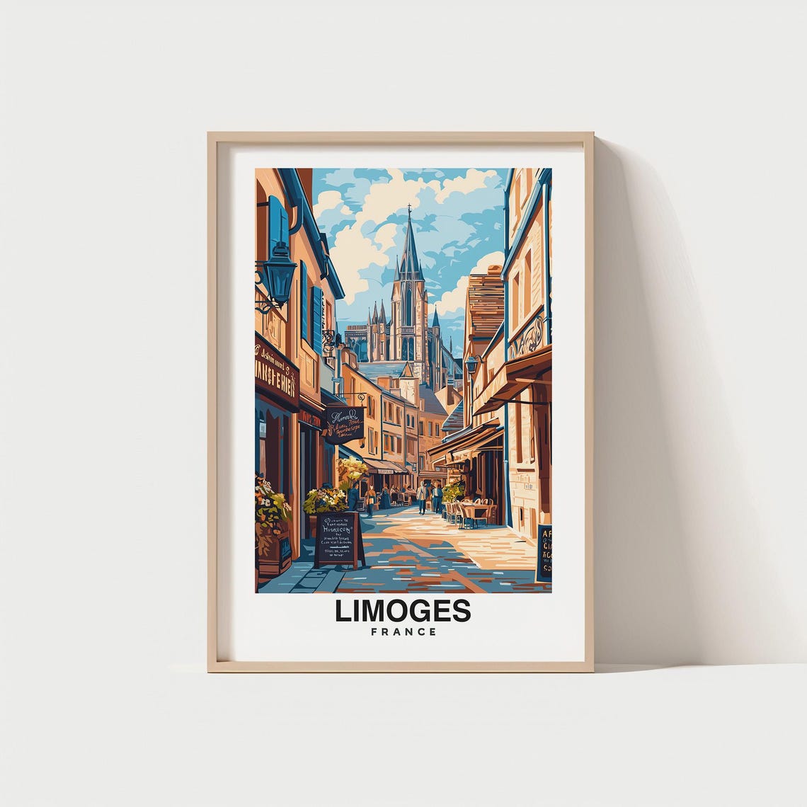 Limoges Travel Print Limoges France Travel Gift City Poster Wedding Gift Birthday Present French Culture