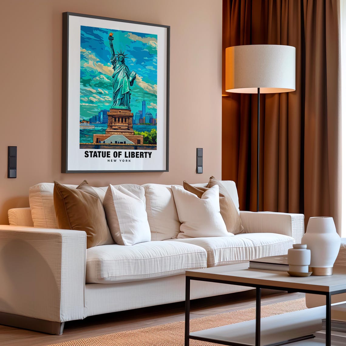 Statue Of Liberty Print Usa Poster Statue Of Liberty Views Statue Of Liberty Landmark New York City Usa Charm Statue Of Liberty Beauty - Image 4