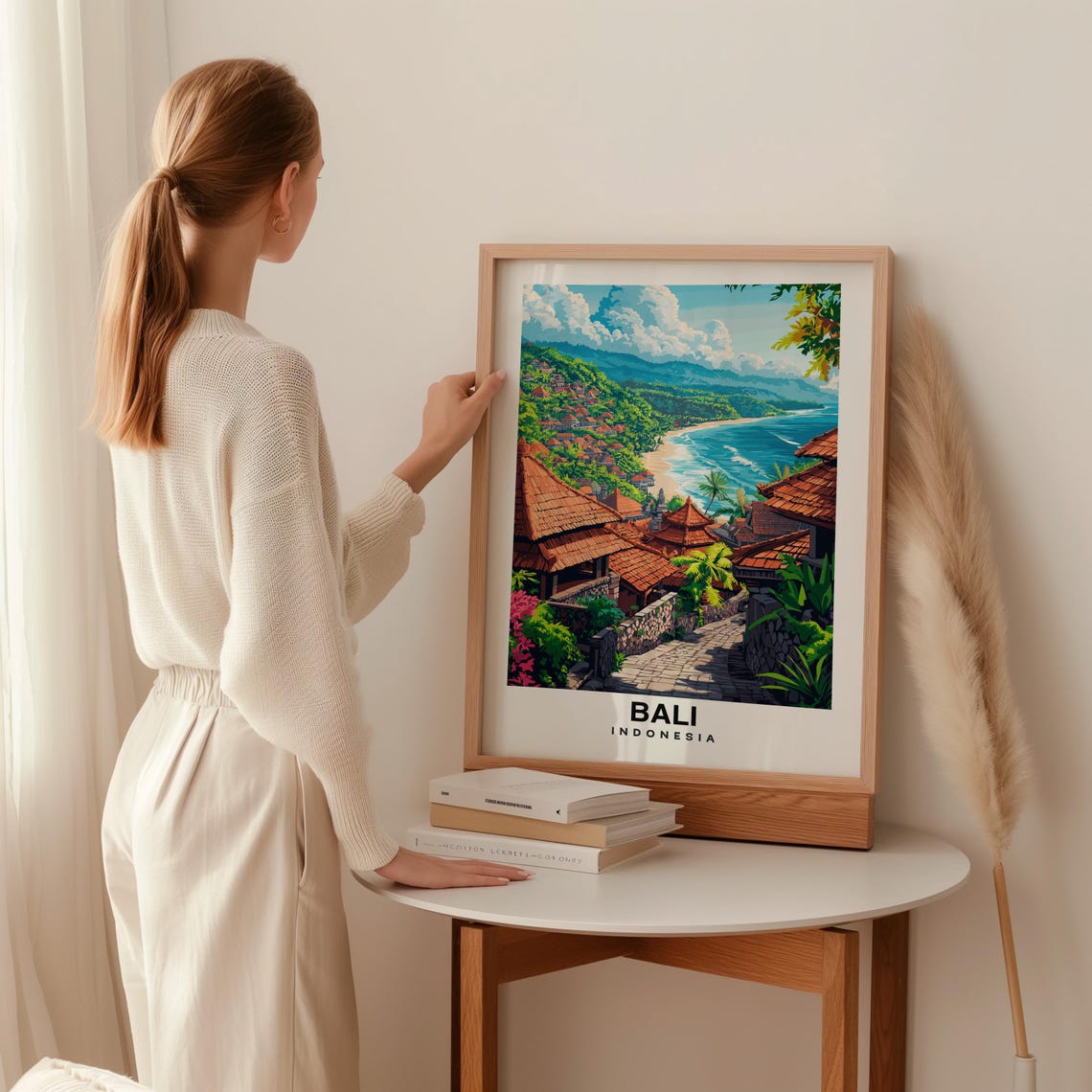 Bali City Print Bali Travel Poster Indonesia Travel Gift Bali Indonesia Poster Bali Gift Indonesian Culture Print - Image 2
