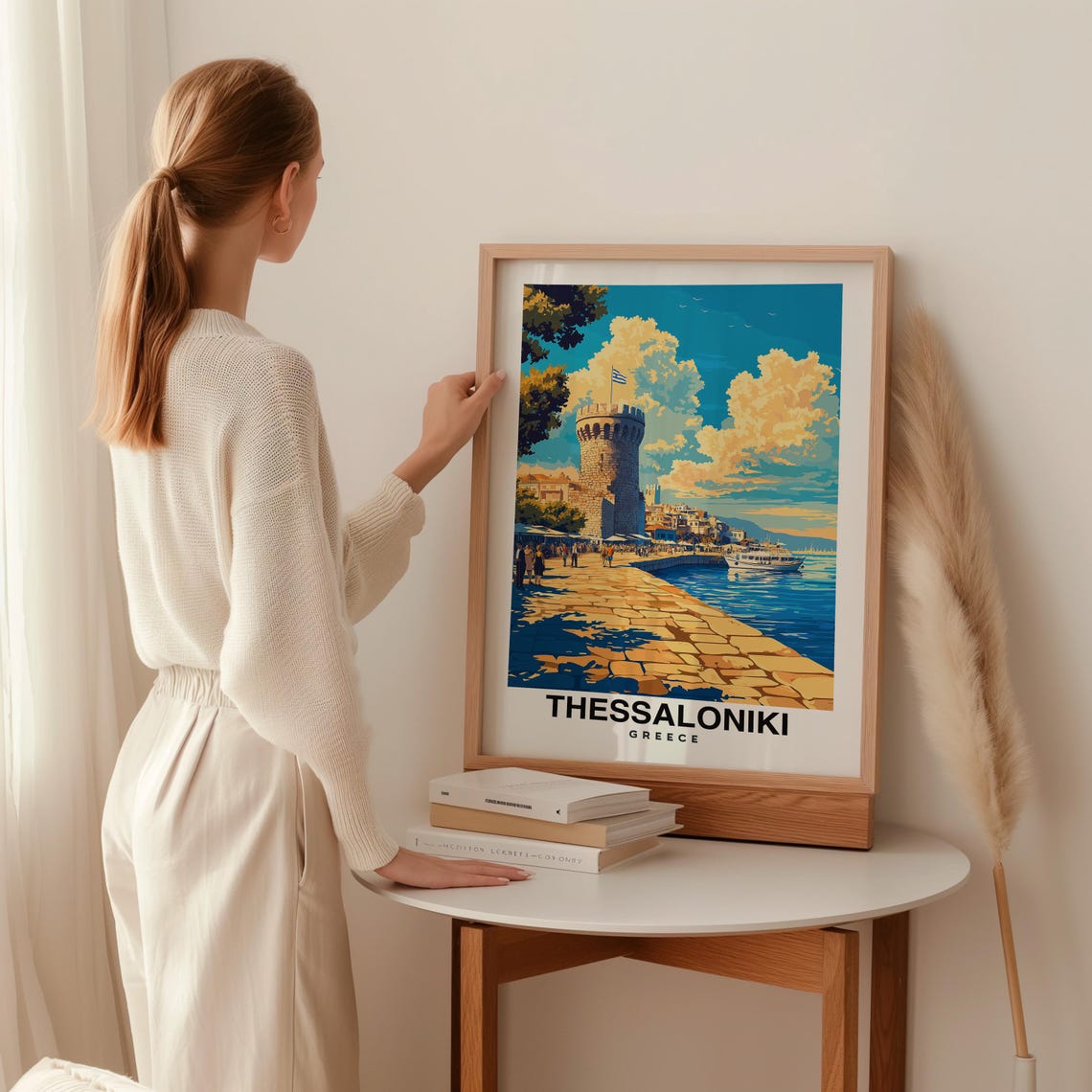 Thessaloniki Print Greece Poster Travel Wall Art Cityscape Print Europe Poster Coastal Art Historic Decor Travel Poster - Image 2