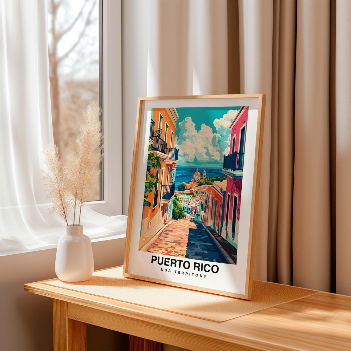Puerto Rico Caribbean Island Travel Print Wall Art Puerto Rico Caribbean Island City Print Puerto Rico Caribbean Island Travel Gift - Image 3