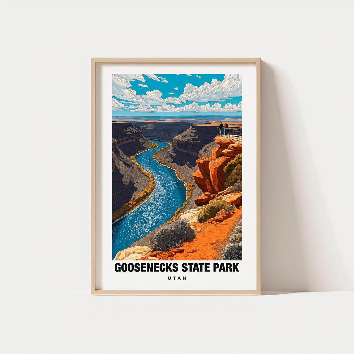 Goosenecks State Park Utah Canyon River Meander Desert Overlook Poster