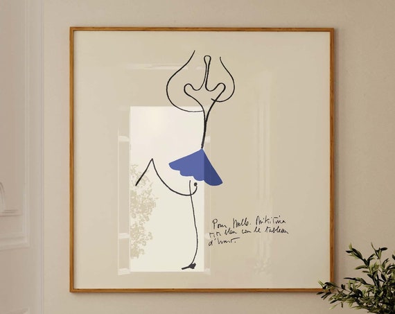 Joan Miros Romo Et Juliette Square Poster Avant Garde Square Art Square French Exhibition Poster Vintage Aesthetic Print