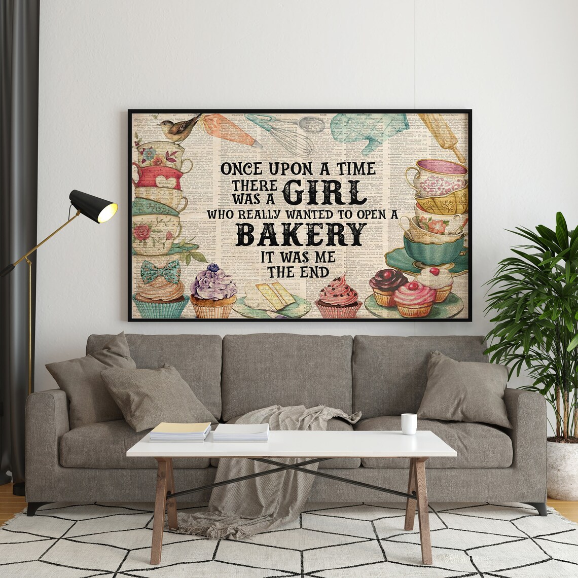 Girl Baking, Bakery-Inspired Kitchen Art Print - Image 3