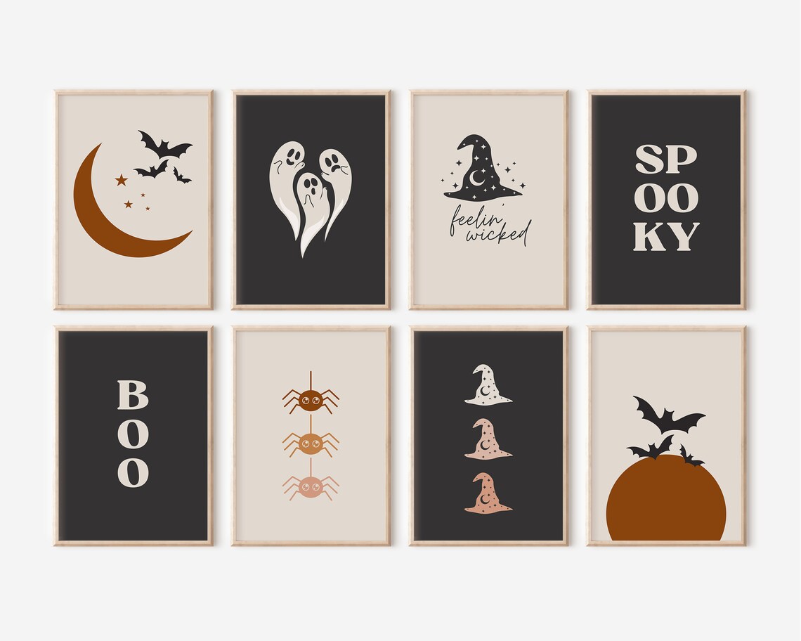 Halloween Gallery Wall Art Print Set, Halloween Decor - Image 3