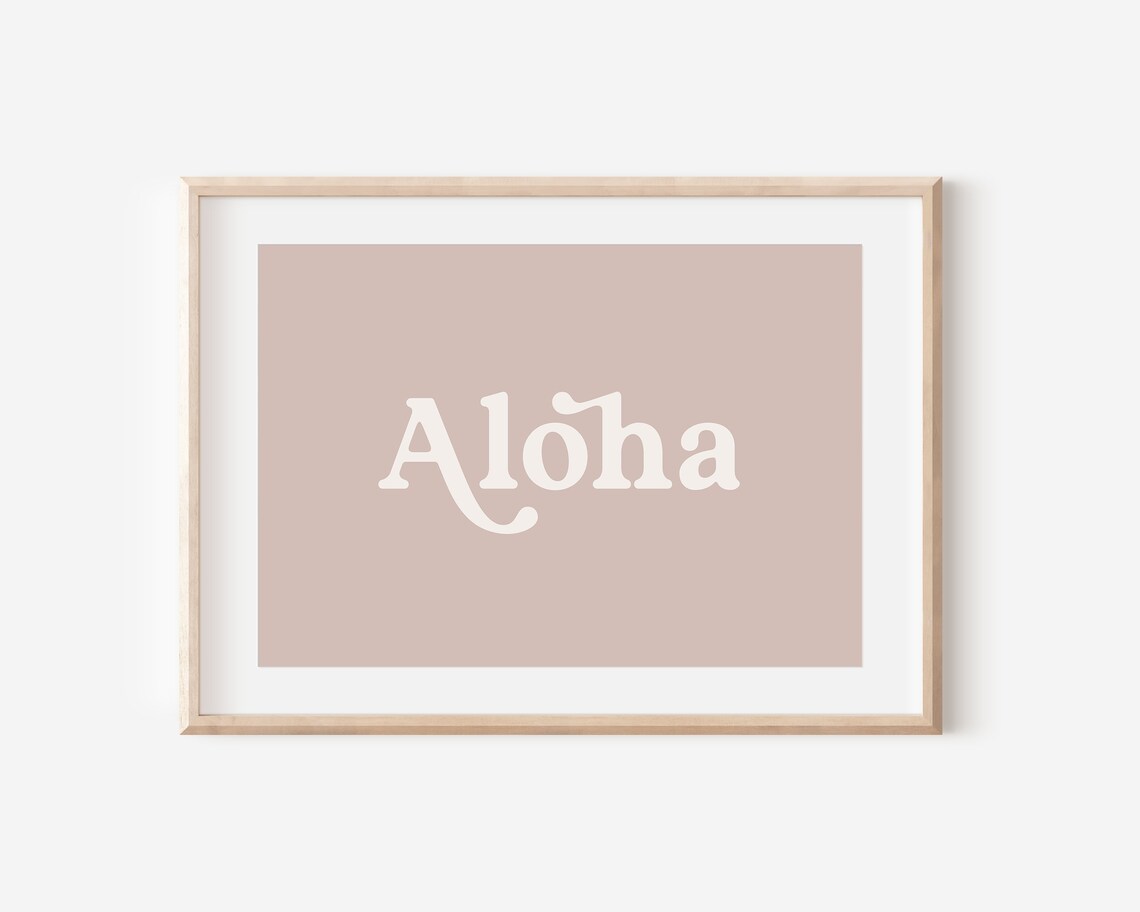 Aloha Word Art Print, Hawaii Beach House Decor - Image 5