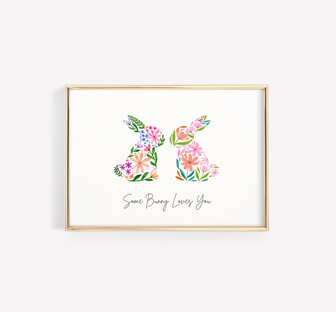 Some Bunny Loves You, Spring Bunny Easter Art Print - Image 4