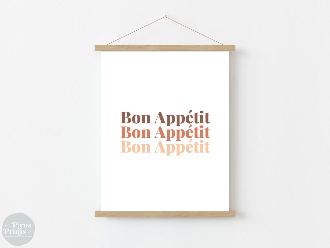 Bon Appetit Art Print, Kitchen Wall Decor - Image 3