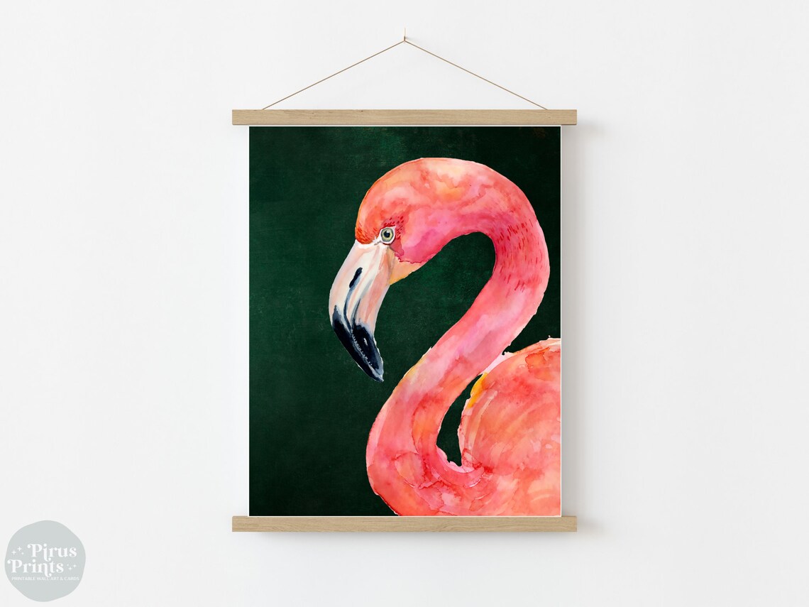 Flamingo Art Print, Maximalist Wall Decor - Image 3