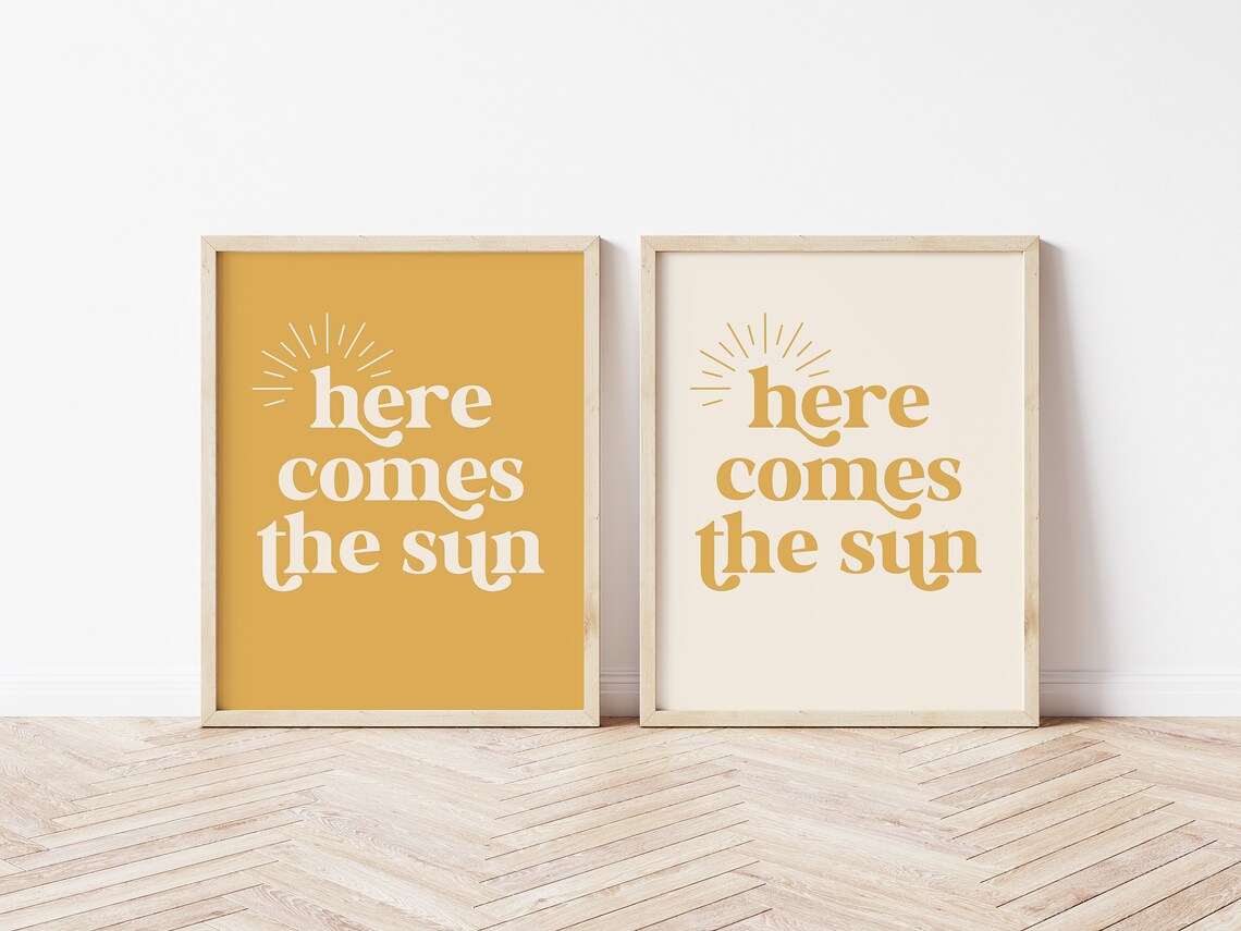 Here Comes The Sun Summer Boho Nursery Art Print - Image 4