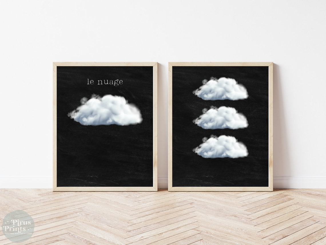 Black Cloud Wall Art Black Maximalist Decor Dark Academia Aesthetic Black And White Decor Instant - Image 4