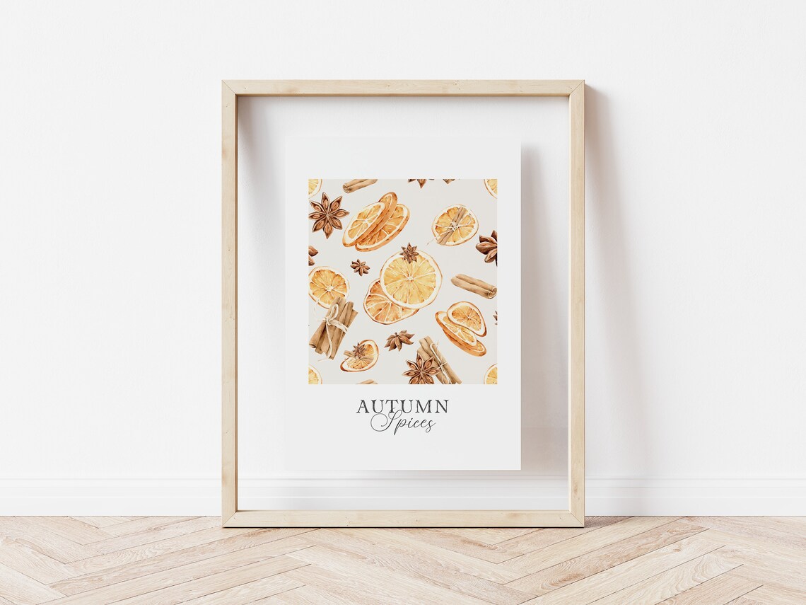 Autumn Spices Art Print, Fall Thanksgiving Kitchen Decor - Image 5