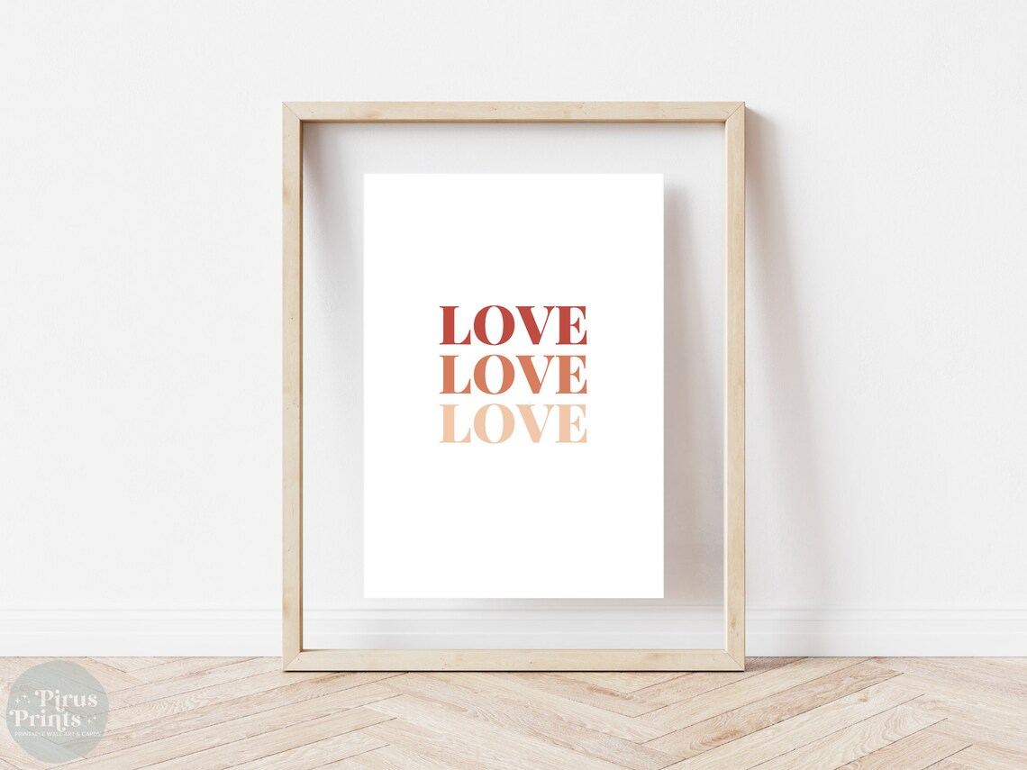 Love Typography Wall Art Print - Image 5