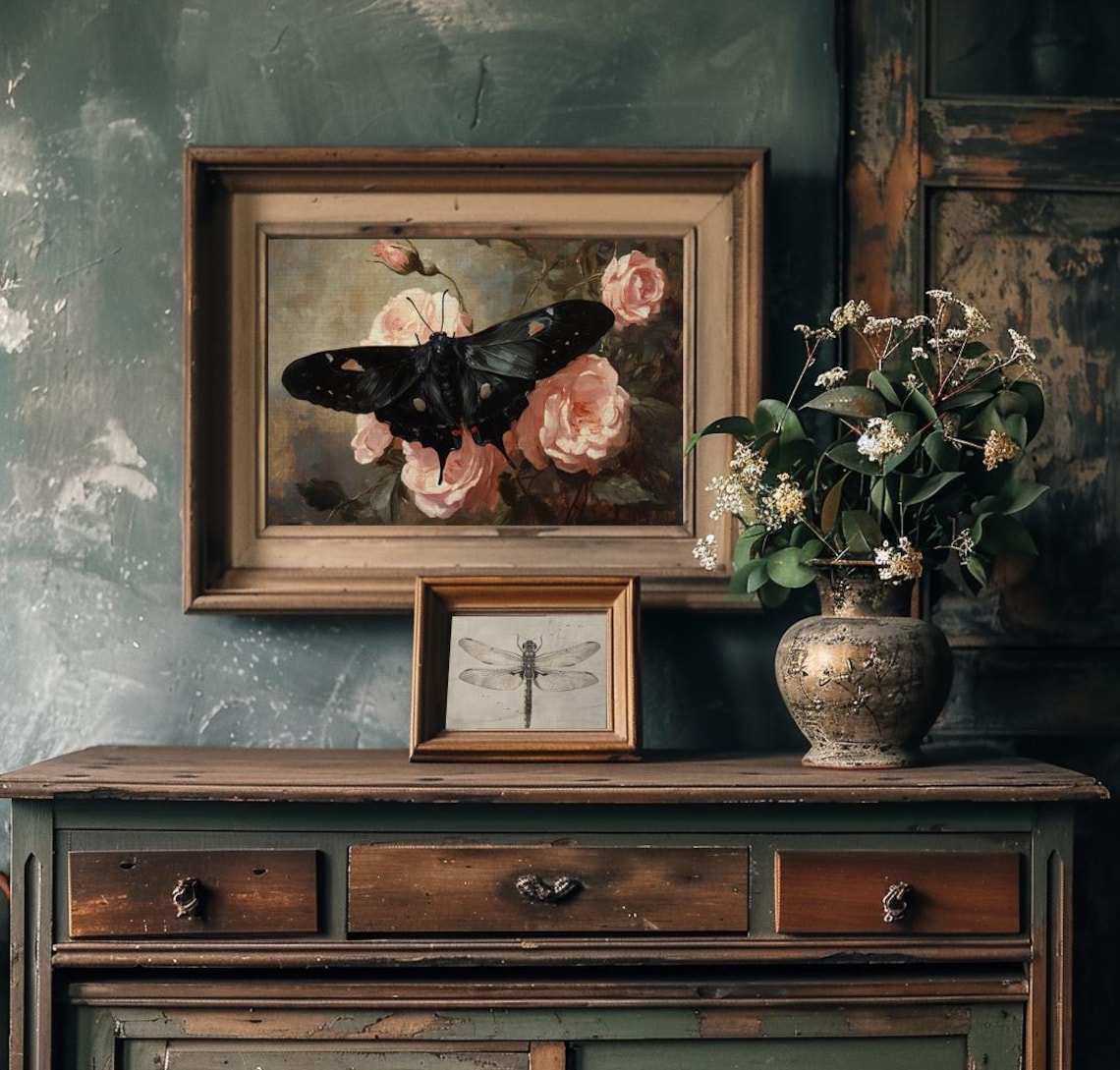 Cottagecore Moth Art Print, Dark Academia Decor - Image 4