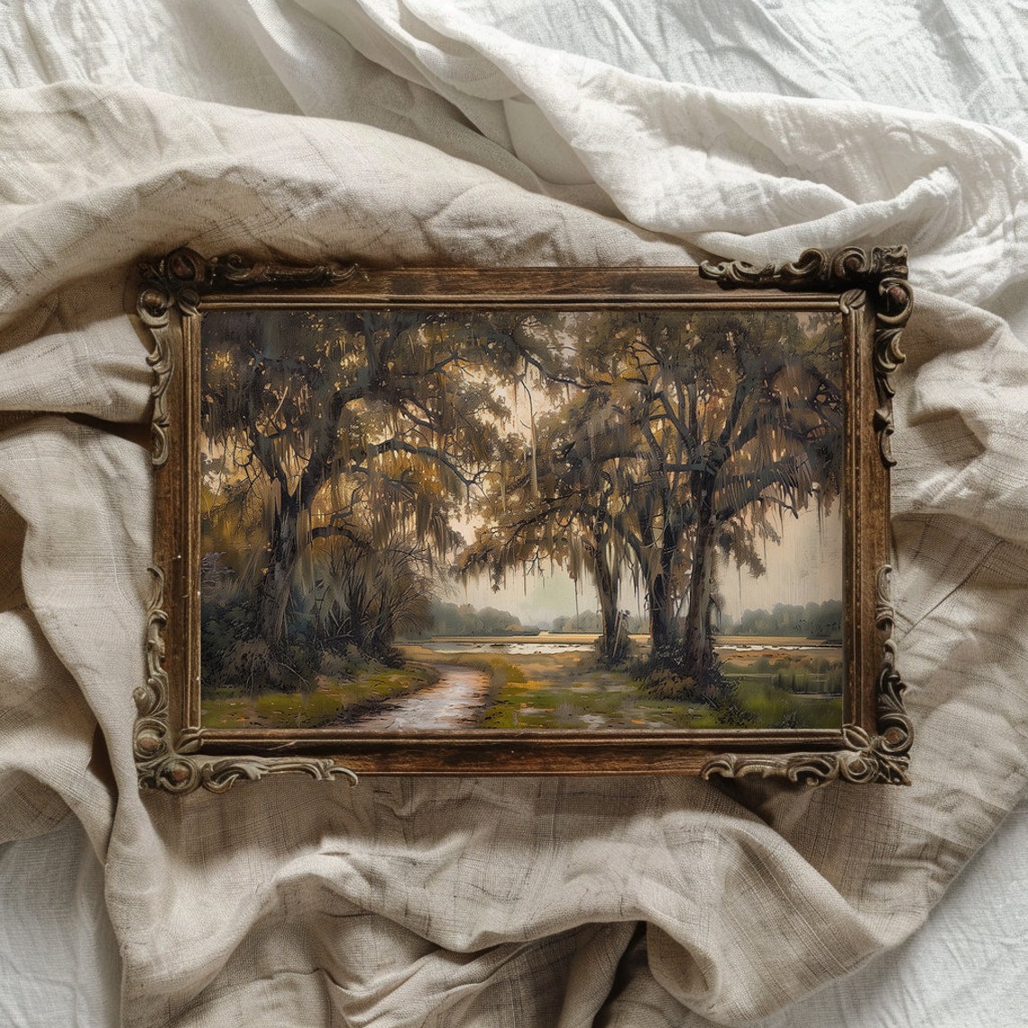 Live Oaks Painting Print Charleston Wall Art Savannah Georgia Avenue Of Oaks Print Southern Wall Art Cottagecore Live Oak Wall Art - Image 4