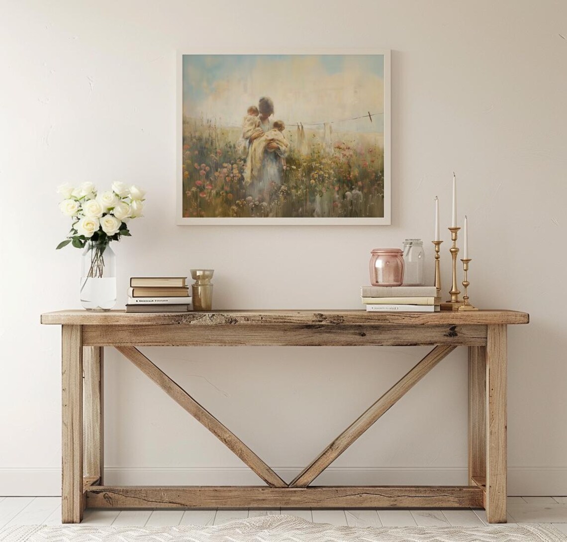 Twin Mom Vintage Motherhood Art Print, Cottagecore - Image 2