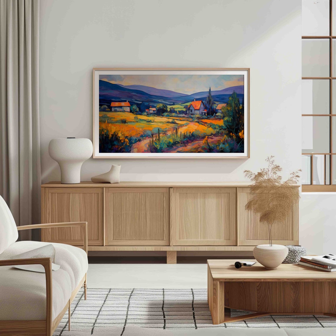 Frame Tv Rustic Landscape Art Impressionism Painting Spring Home Decor Art For Tv Tvf16 - Image 4
