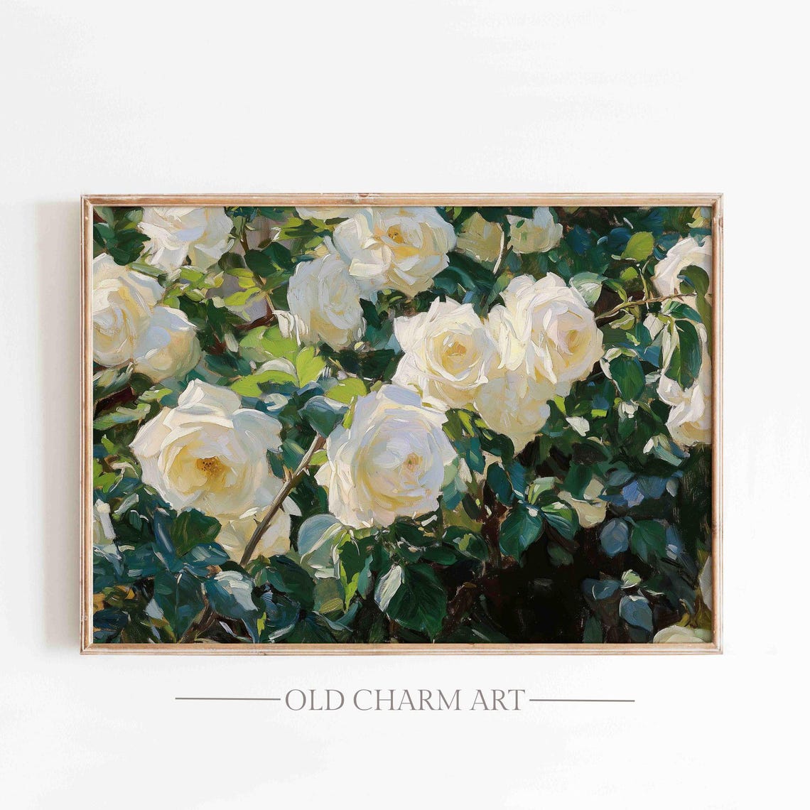 Roses Oil Painting Vintage Still Life Wall Art Antique Floral Art Print Flower Garden Poster Wa160