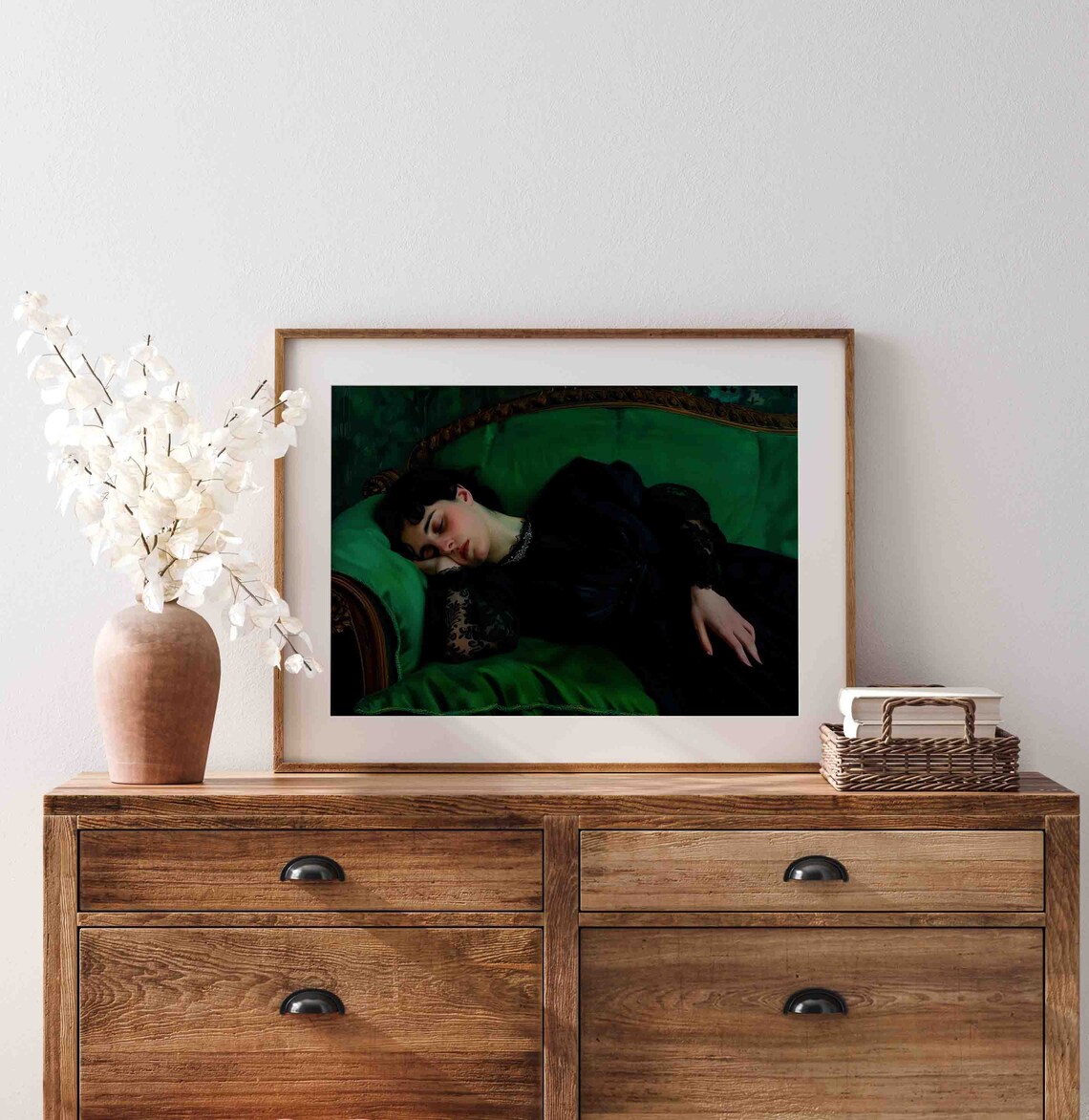 Vintage Woman Portrait Antique Oil Painting Wall Art Classy Dark Academia Art Print Elegant Home Decor Poster Wa35 - Image 4