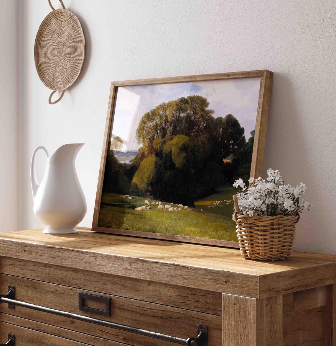 Vintage Landscape Print Rustic Landscape Oil Painting Antique Country Art Landscape Wall Art Farmhouse Art Wa226 - Image 3