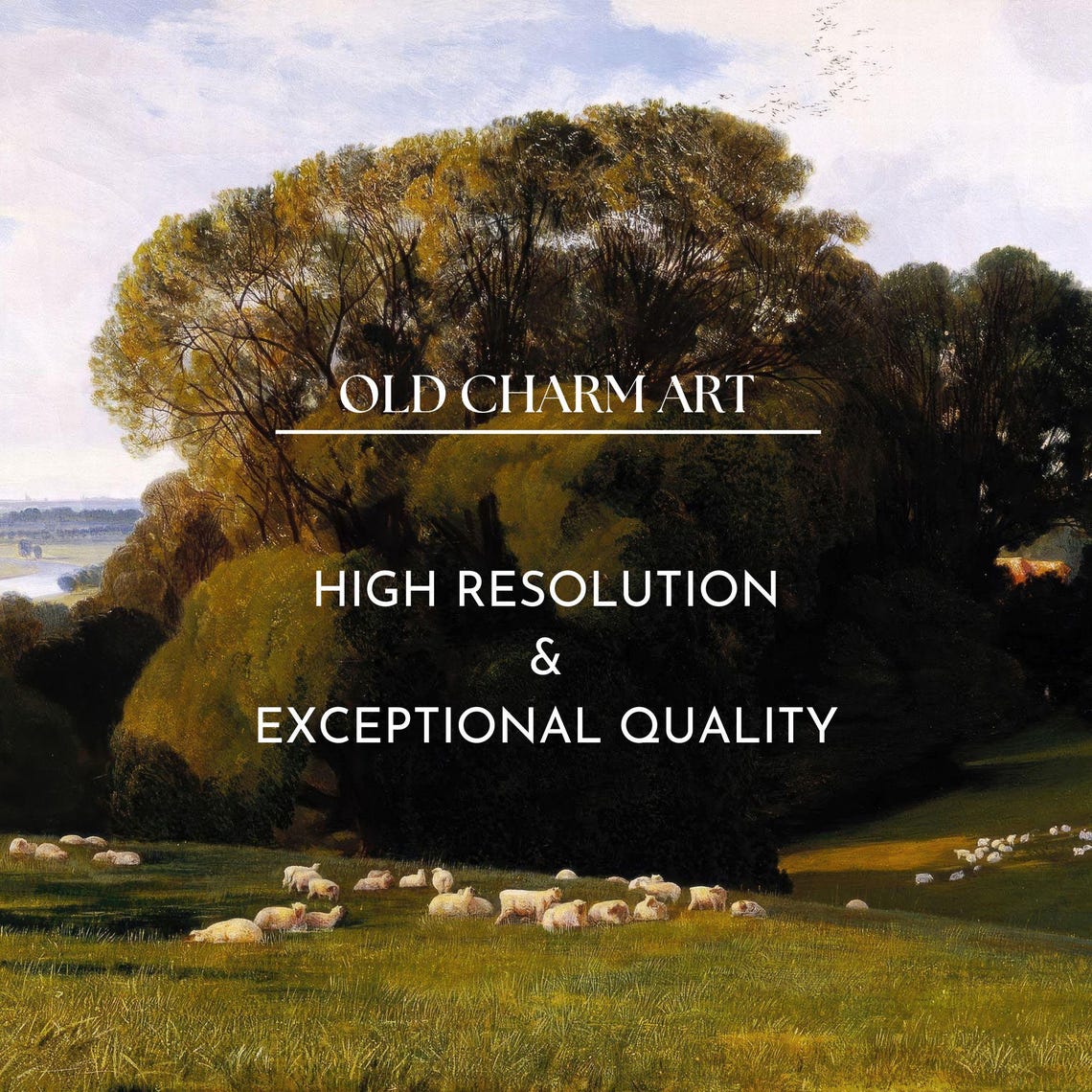Vintage Landscape Print Rustic Landscape Oil Painting Antique Country Art Landscape Wall Art Farmhouse Art Wa226 - Image 2