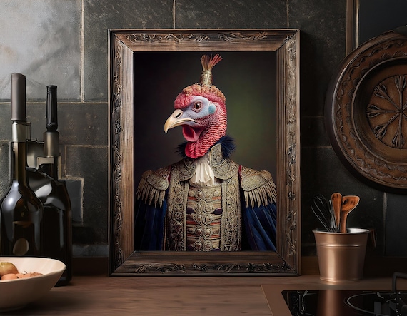 Turkey Portrait, Victorian Thanksgiving Christmas Print