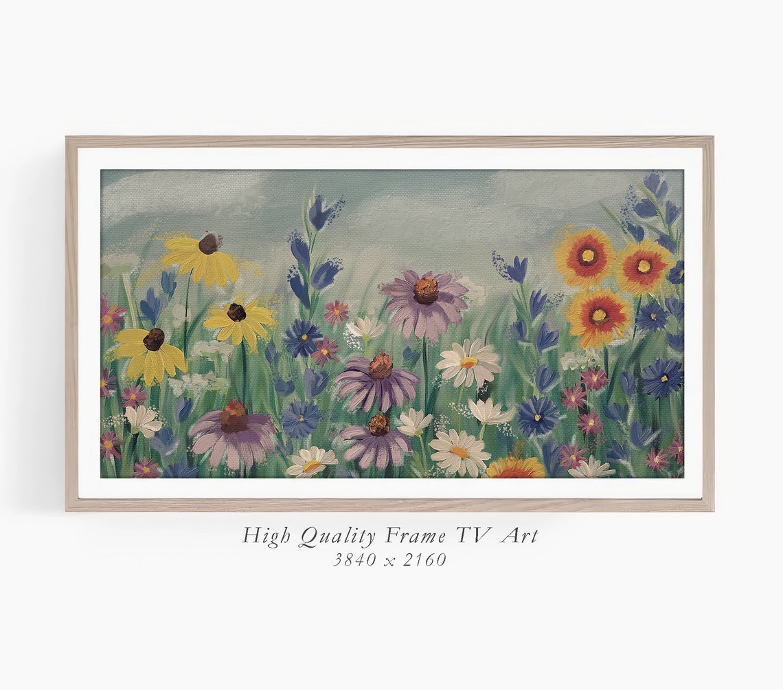 Wildflower Meadow Daisies Coneflowers Sunflowers Garden Art Print - Image 2