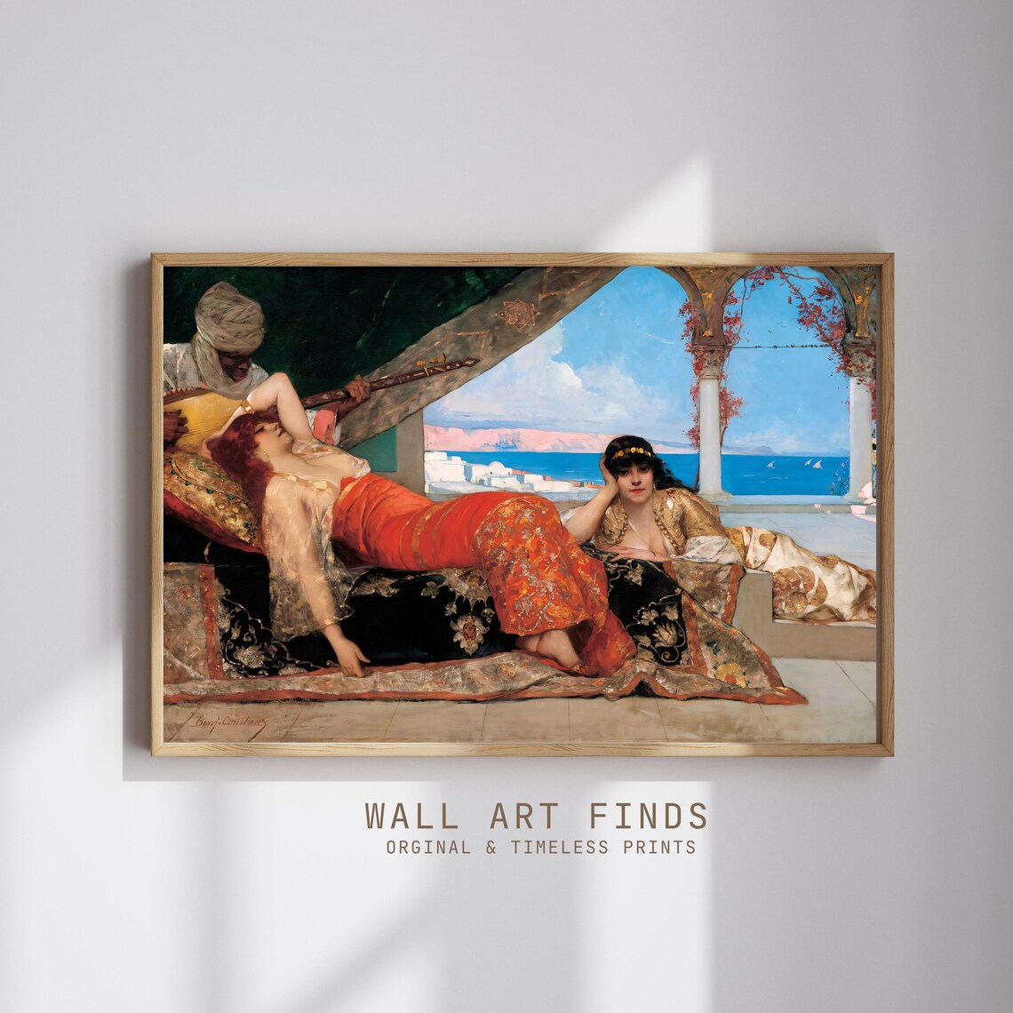 Benjamin-Constant Favorite Custom Odalisque Terrace Orientalist Painting Poster