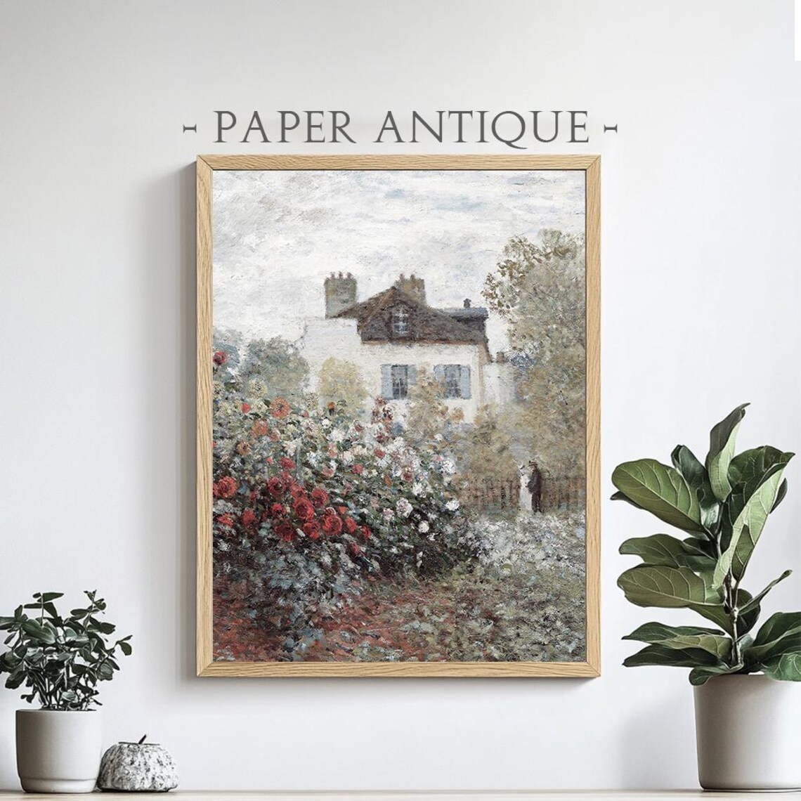 Cottage Garden Roses White House Vintage Romantic Painting Poster