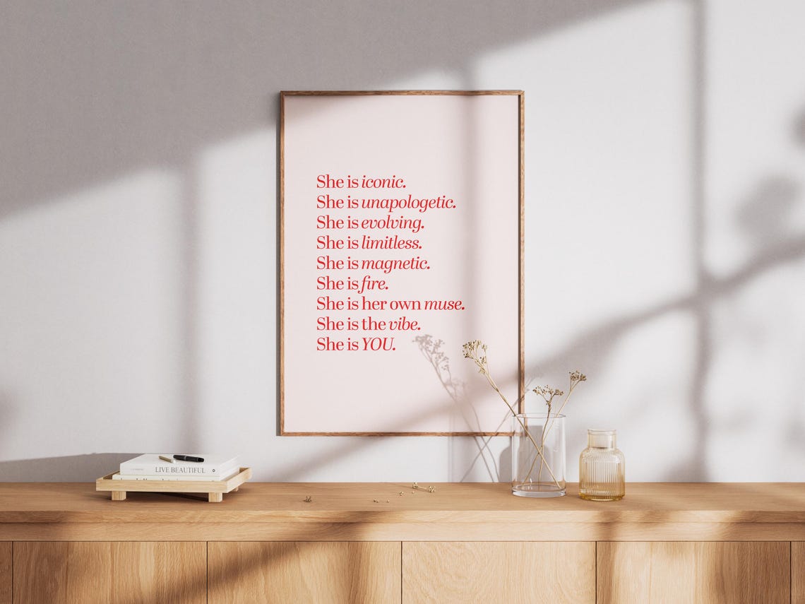 She Is Iconic, Minimalist Poster Print - Image 2