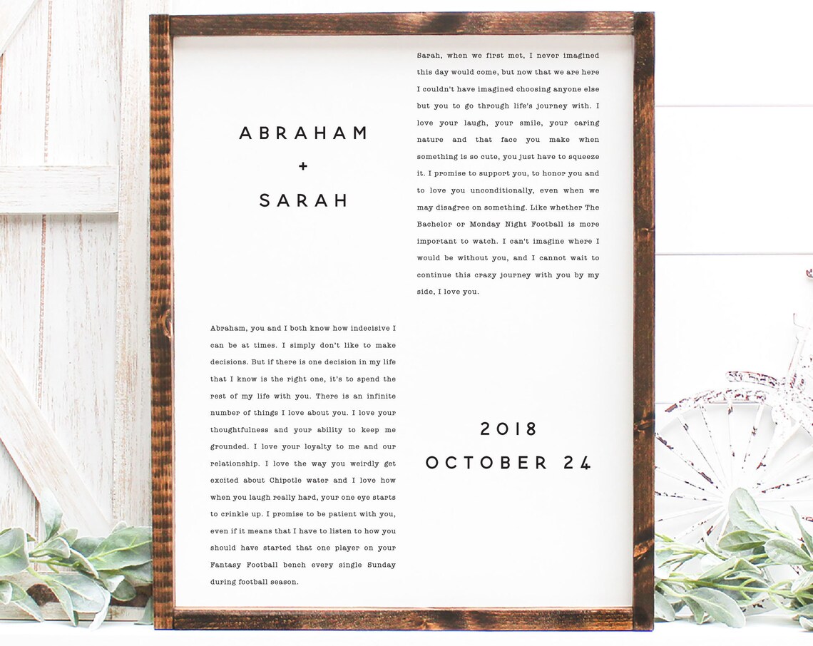 Our Vows Personalized Wedding Anniversary Gift - Image 3