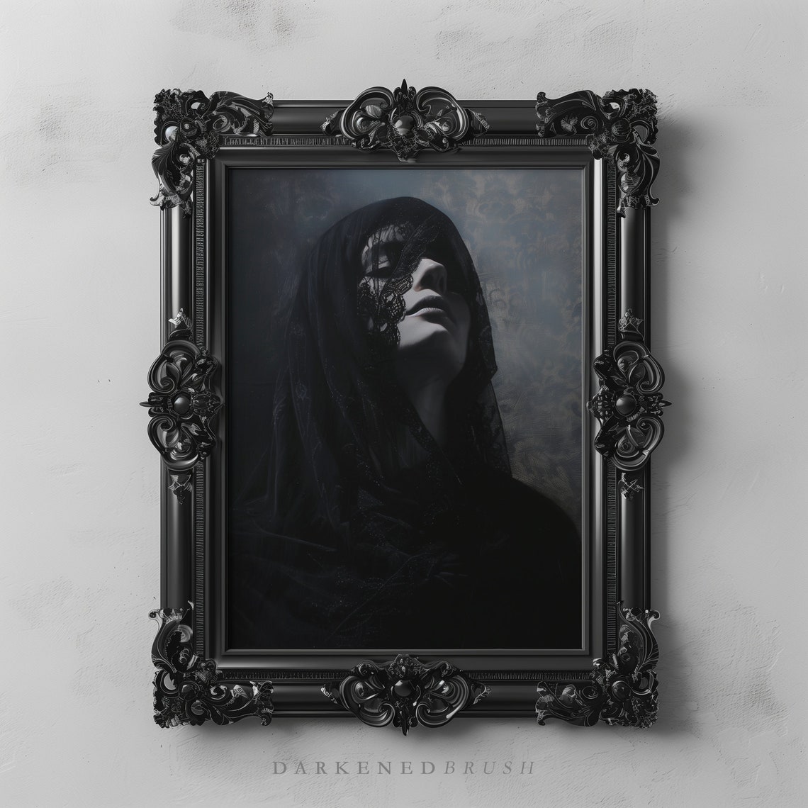 Gothic Princess Widow Art Dark Fantasy Witch And Occult Pagan Decor Artful Wall Romance Victorian Goth