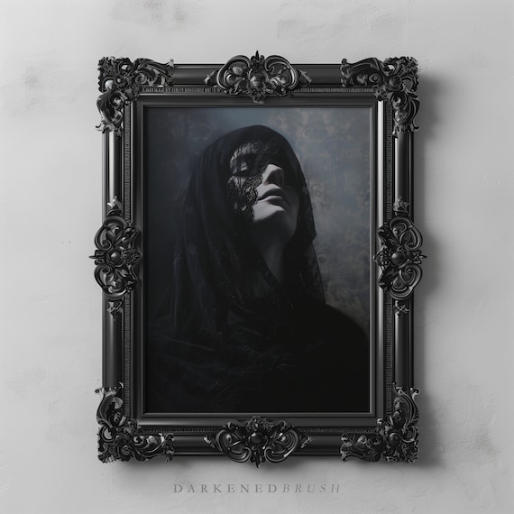 Gothic Princess Widow Art Dark Fantasy Witch And Occult Pagan Decor Artful Wall Romance Victorian Goth