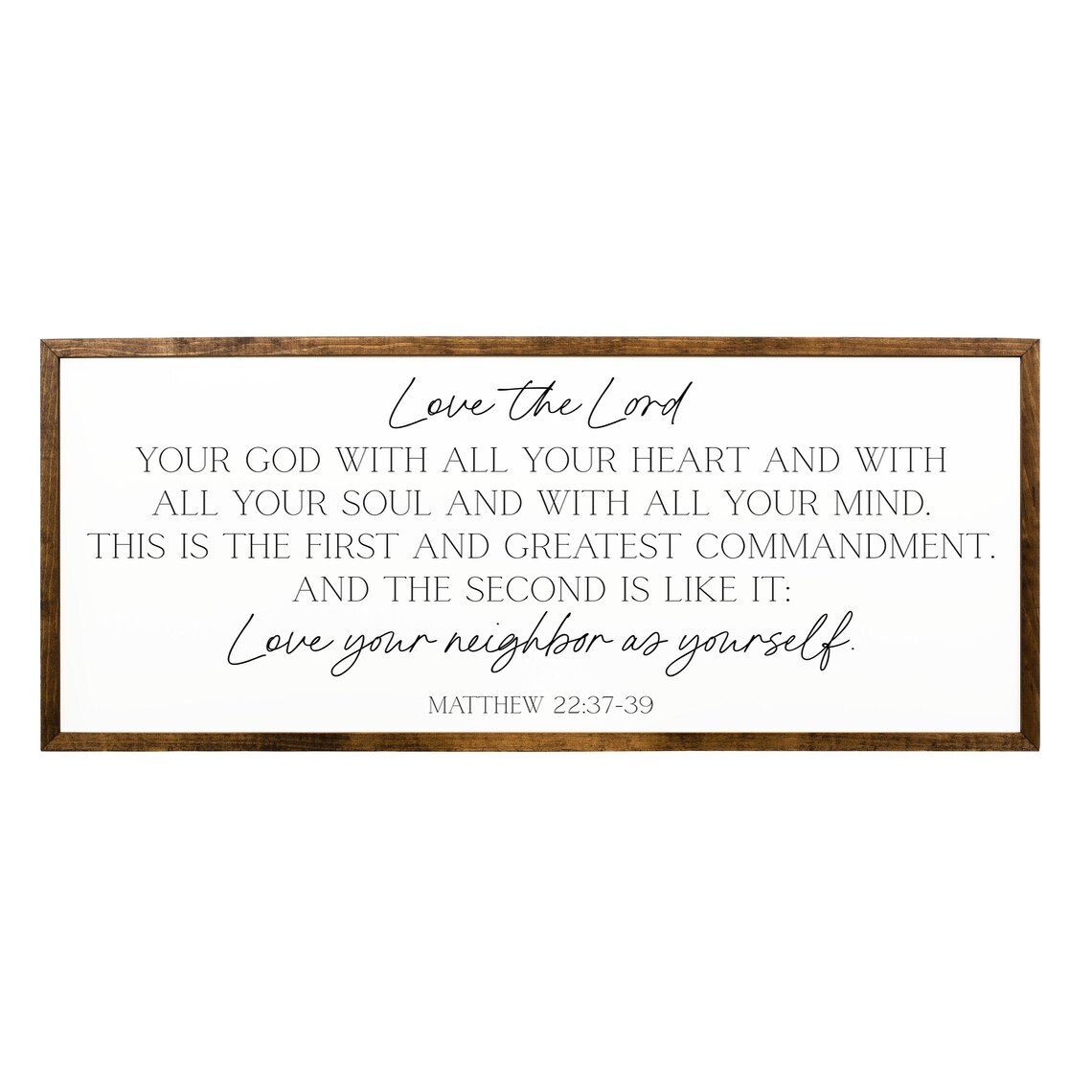Love The Lord Your God, Matthew 22:37-39 Scripture Art Print - Image 2