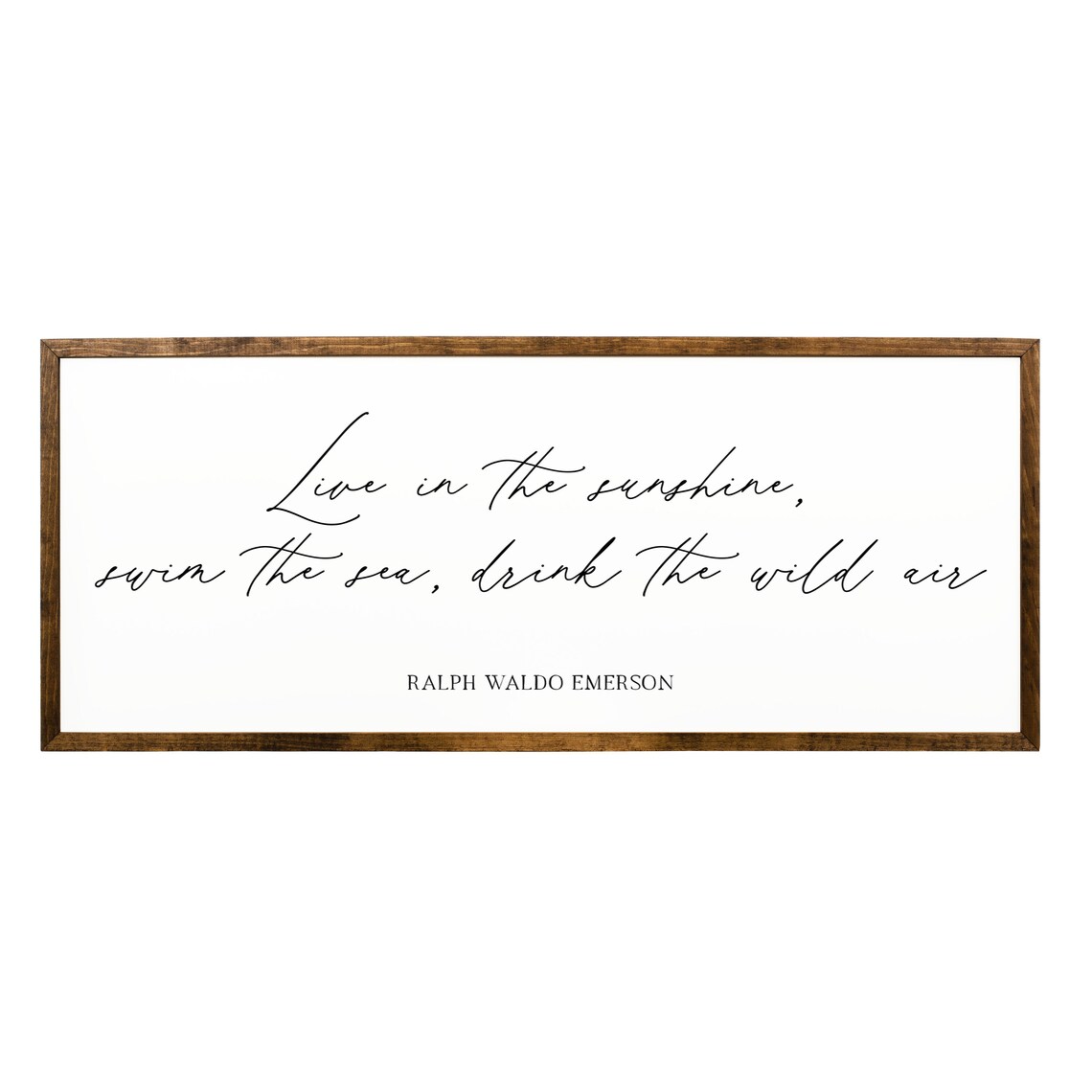 Live In The Sunshine Swim The Sea Emerson Coastal Quote Sign Wall Art - Image 2