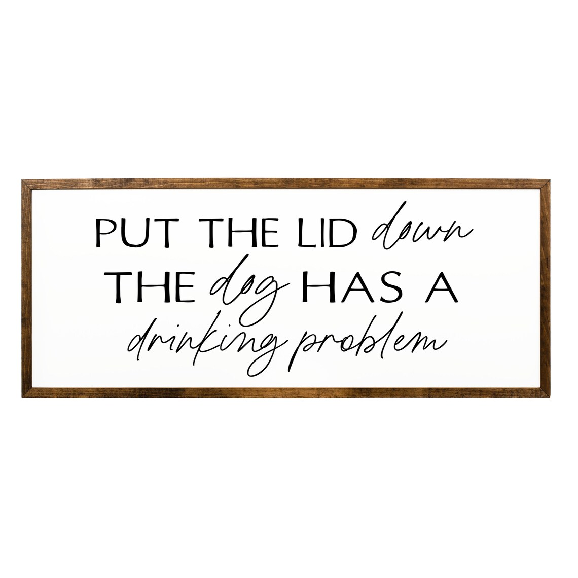 Put The Lid Down, Dog Lover Bathroom Poster Print - Image 2