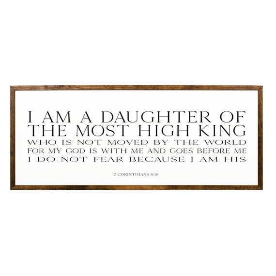 I Am A Daughter Of The King, Nursery Scripture Art Print