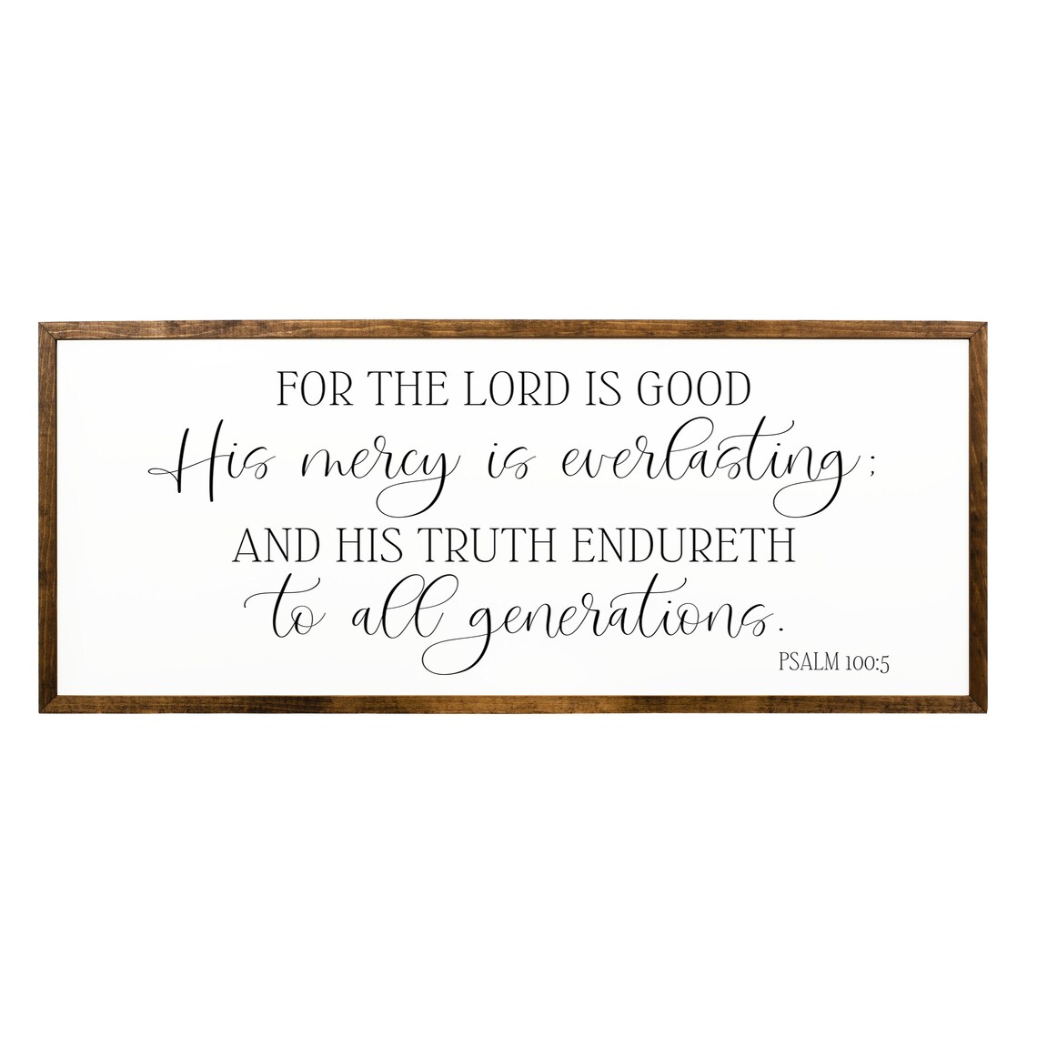 For The Lord Is Good Mercy Everlasting Psalm 100 5 Scripture Poster - Image 2