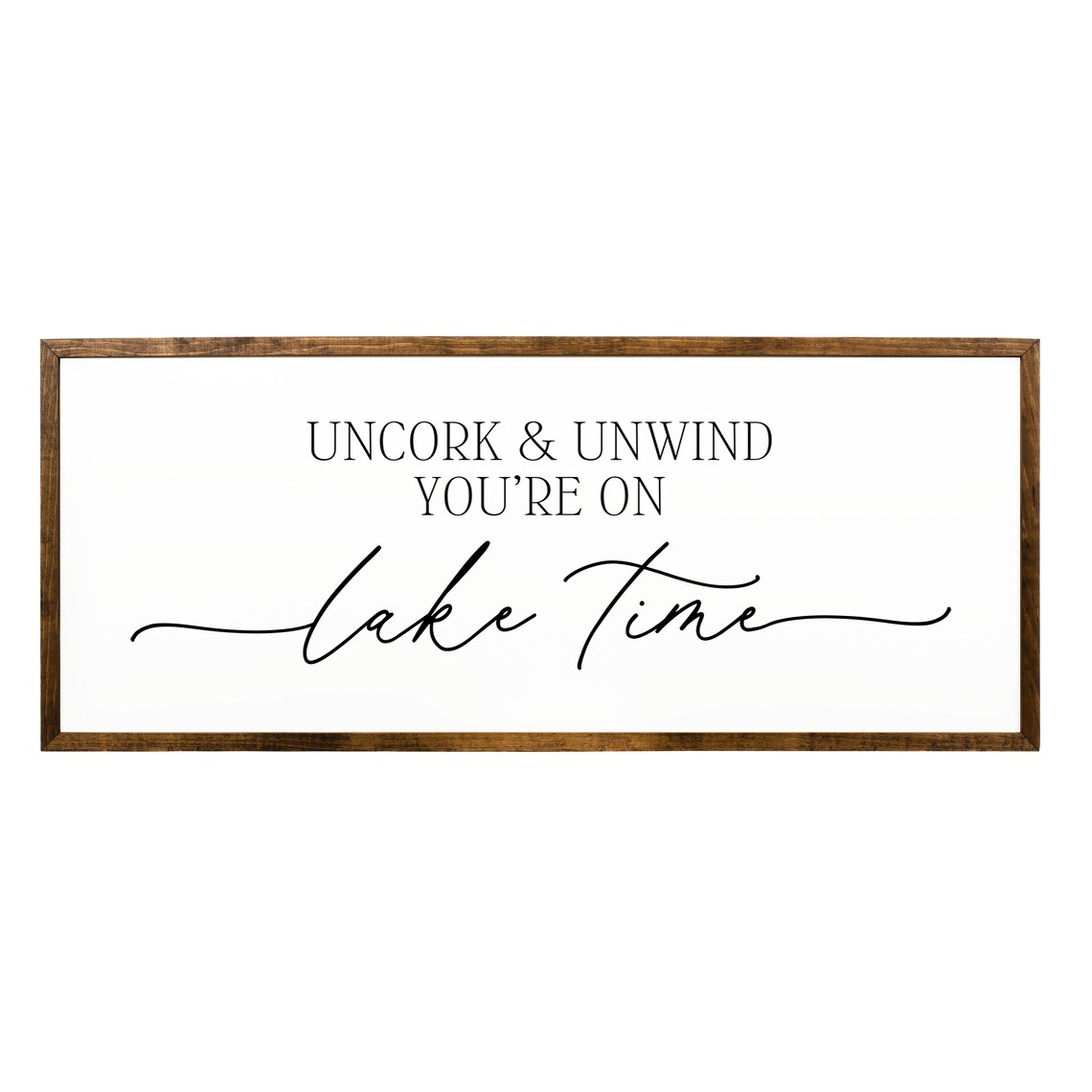 Lake Time Rustic Sign Art Print, Lake Cabin Decor - Image 2