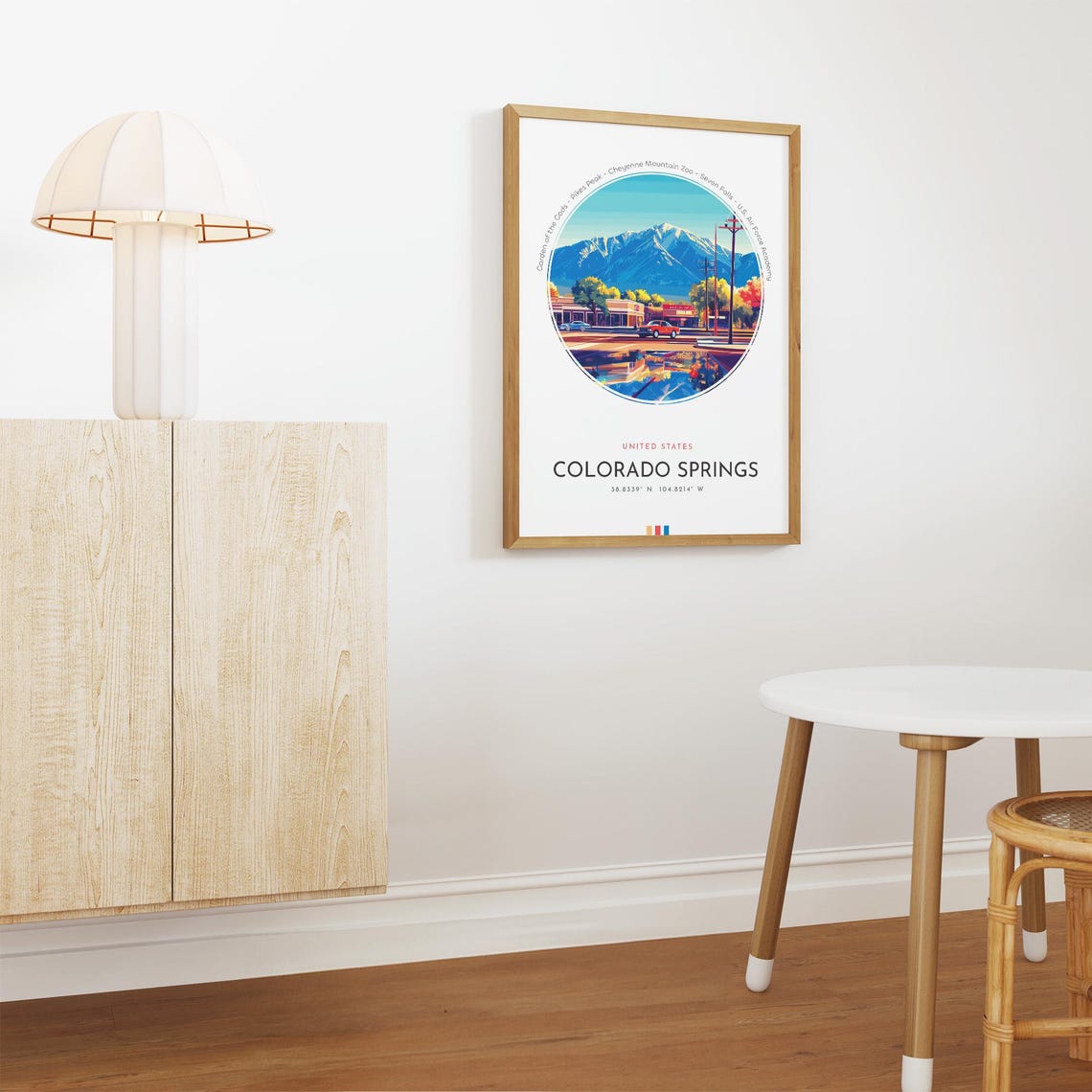 Colorado Springs City Poster United States Travel Print Wall Art Travel Gift Landscape City Art Wall Decor - Image 4