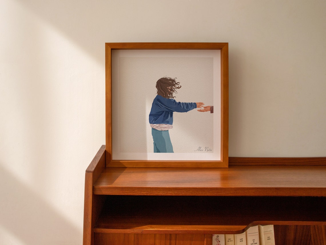 Child Reaching for a Loving Hand in a Tender Supportive Poster - Image 2