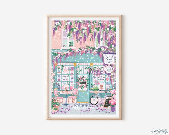 Tearoom Cafe Wisteria Afternoon Tea Art Print