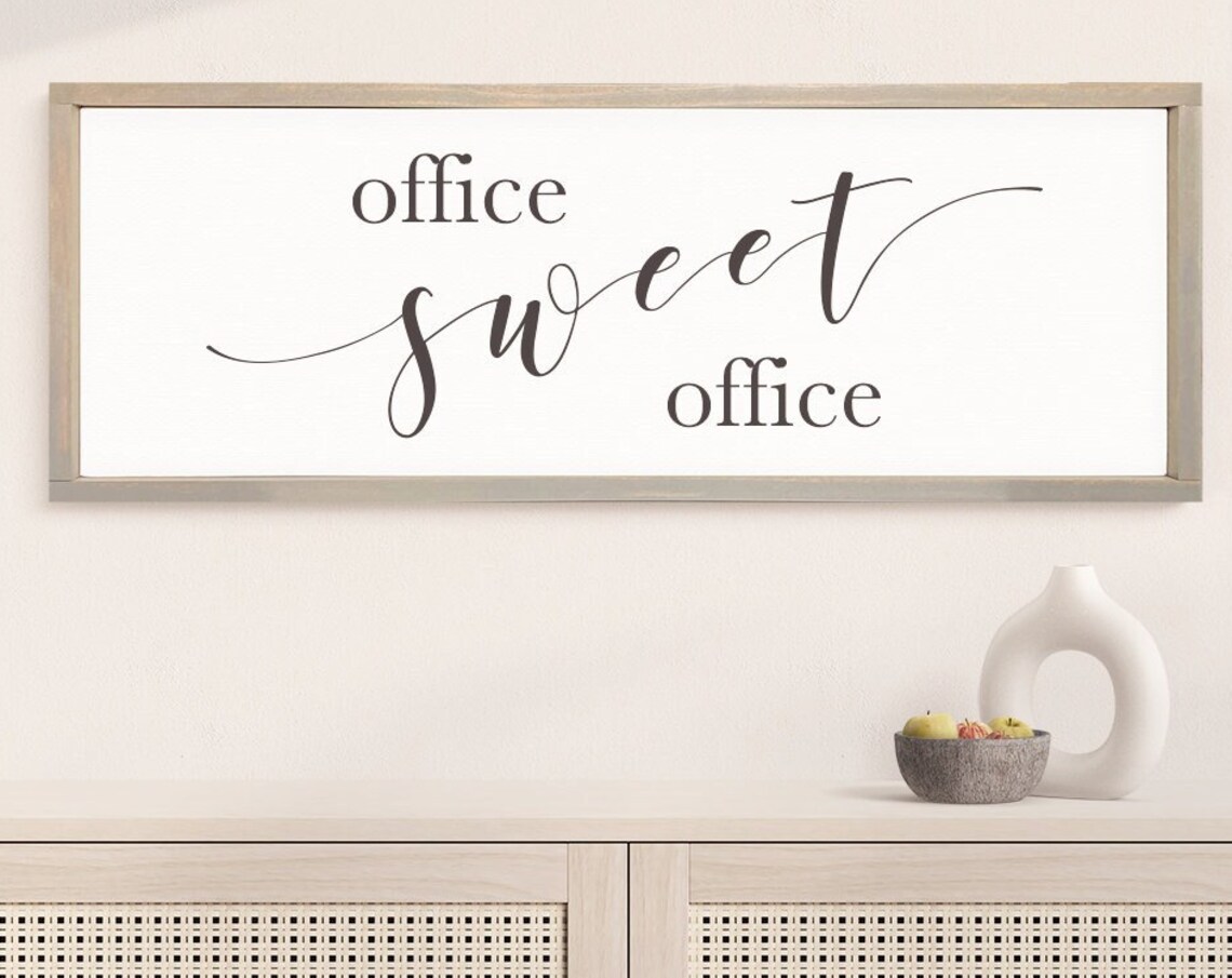 Office Sweet Office Funny Home Office Art Print