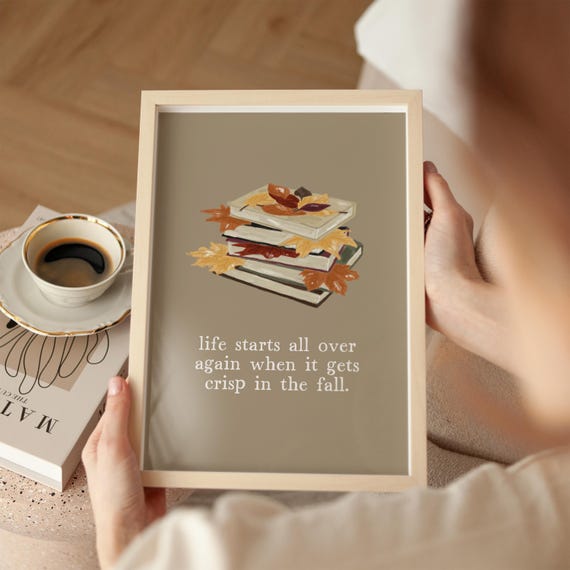 Autumn Wall Print Art Home Decor Fall Seasonal Halloween