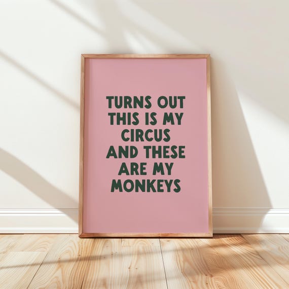 Home Office Wall Print Art Cute Decor Work Poster From